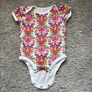 Vera Bradley Floral Pink and Green Kids One Piece